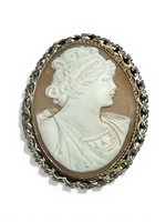 Brosche Mandile 1922 Dame Cammei  in Silber Conchiglia 2MSPCM40